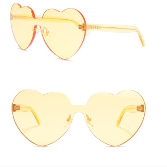 DIFF Eyewear - Rio 64mm Sunglasses Yellow NWT - Picture 2 of 8